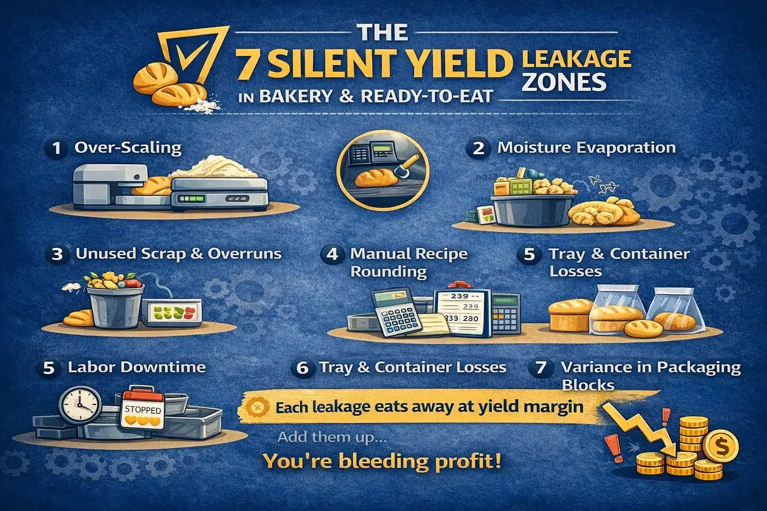 The 7 Silent Yield Leakage Zones in Bakery & Ready-to-Eat Manufacturing