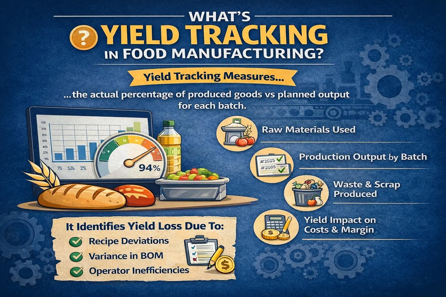 What Yield Tracking in Food Manufacturing Actually Means